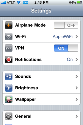 Vpn pour iphone