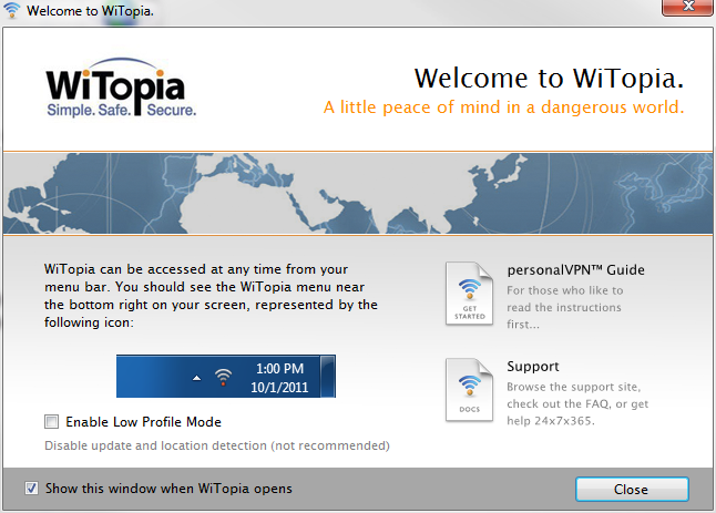 Witopia site